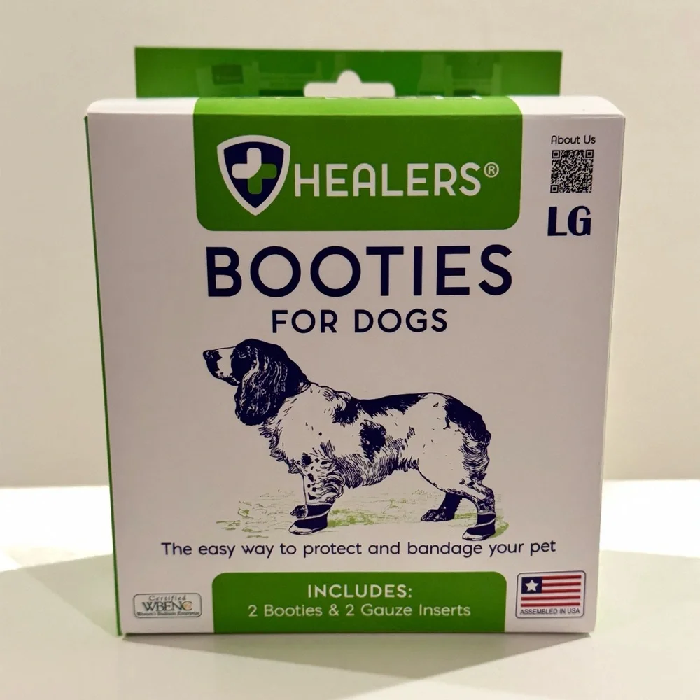 HEALERS MEDICAL DOG BOOTS, Pet Apparel for Large Dogs (75-90lb).